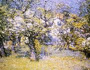 John J Enneking Through the Orchard painting